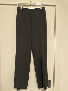 NWOT Black Pinstripe Straight-Leg Dress Pants